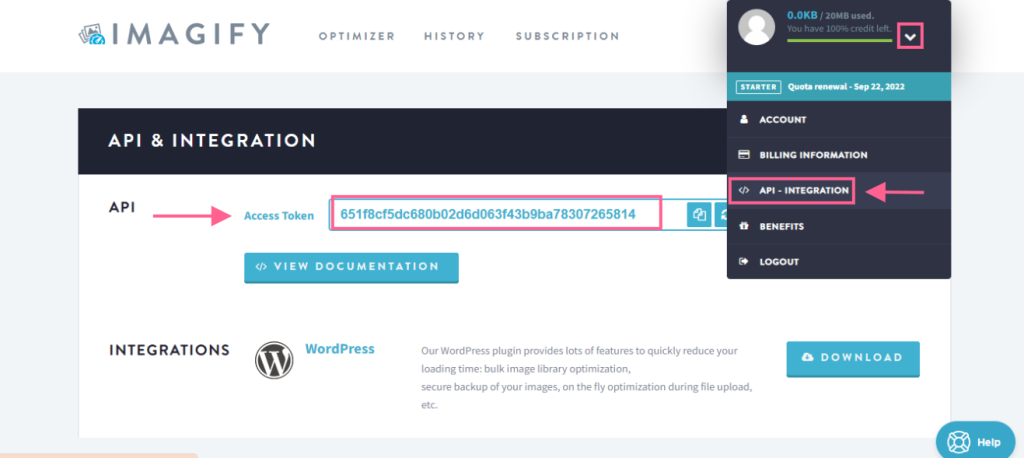 Setting-up-API-imagify
