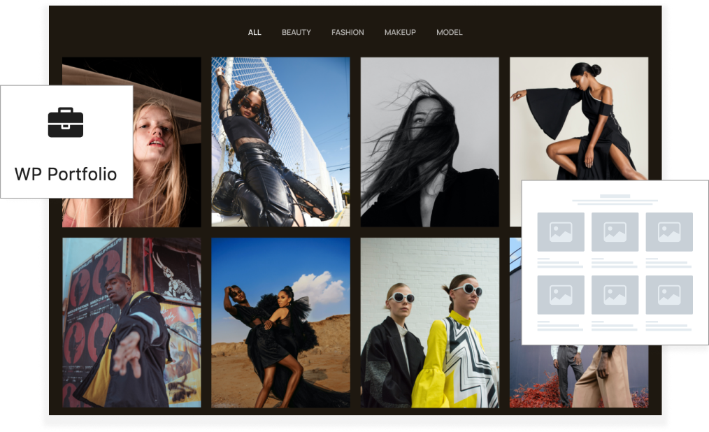 modern block wp portfolio